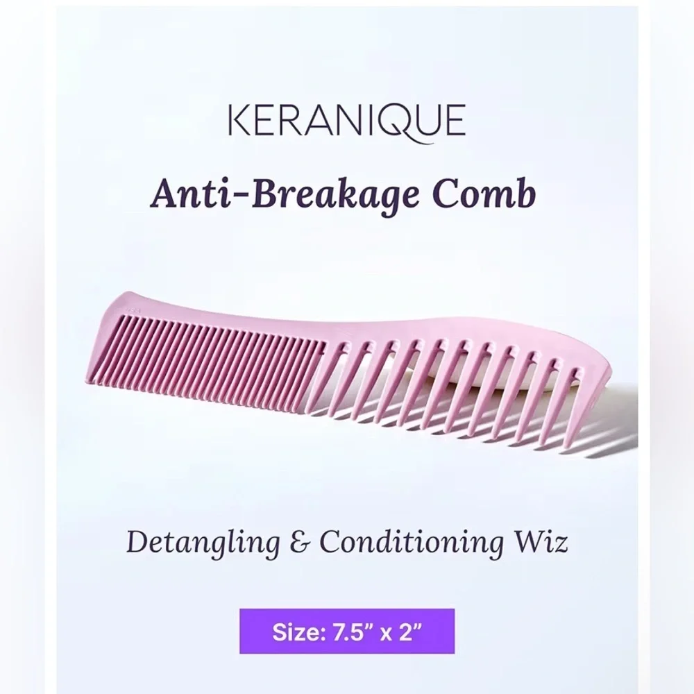 NWT-Keranique Detangling Hair Comb for Women- Purple
